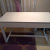 mesa de 2 cajones lacada blanca